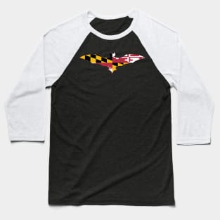 Maryland Bat Flag Baseball T-Shirt